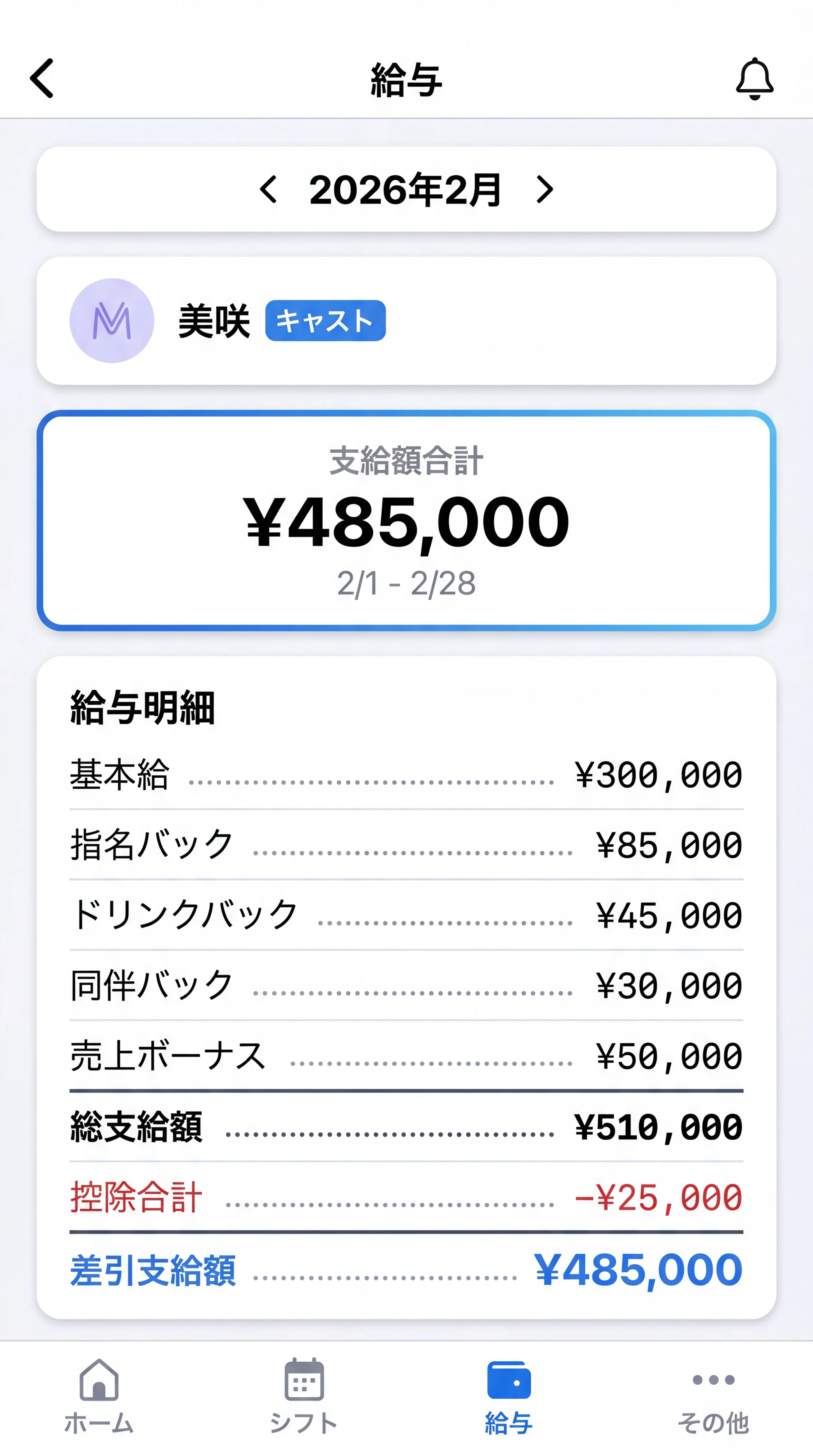 Automatic payroll calculation